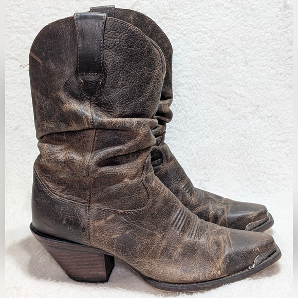 Durango Women's 7.5 - 10" Crush Brown Leather Slouch Western Cowboy Boots RD3494 - Picture 12 of 12